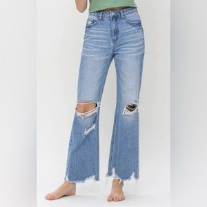 Vervet 90’s Vintage High Rise Distressed Flare Jeans